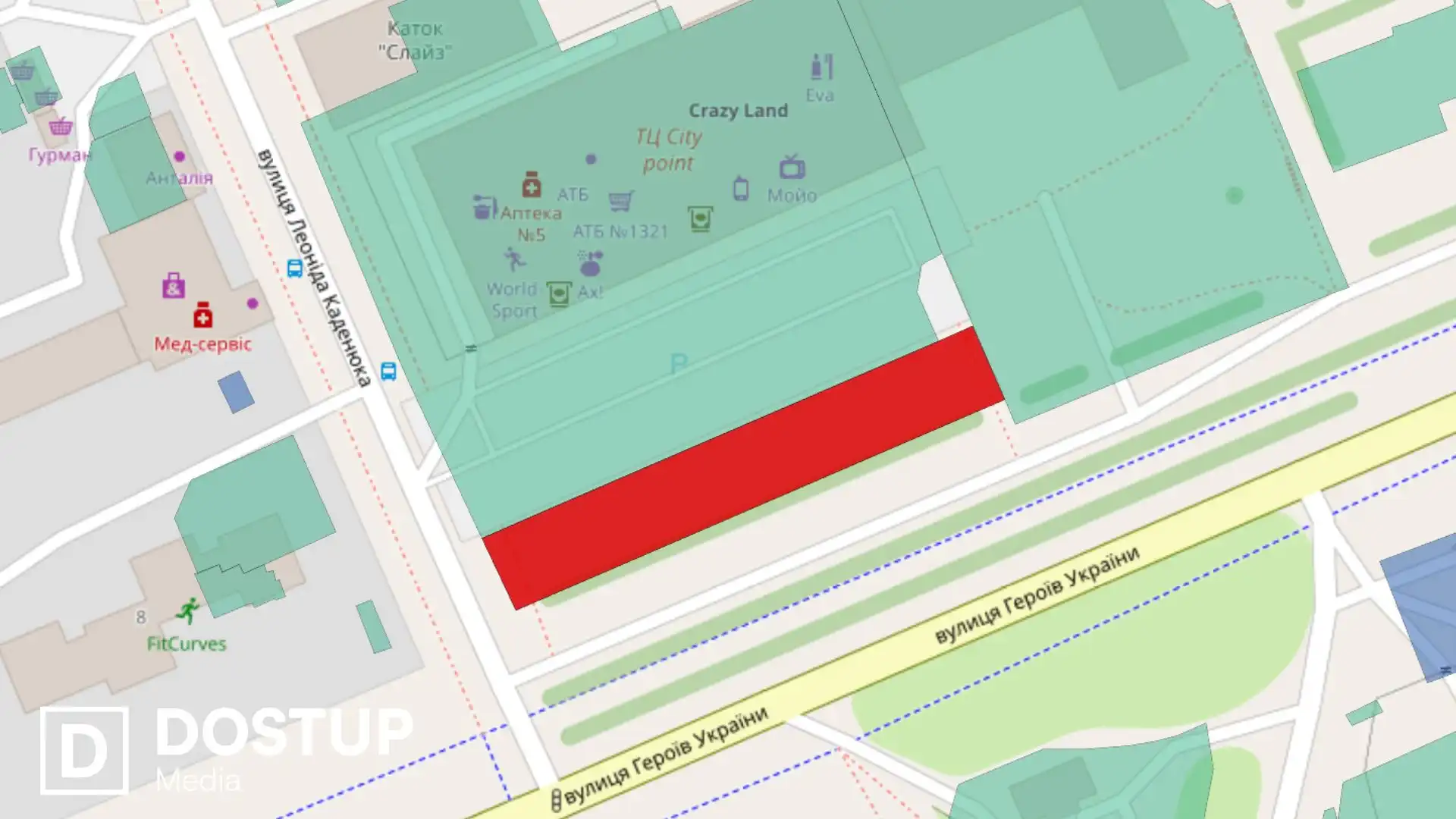 На Героїв України у Кропивницькому встановили будівельний паркан: що там планують звести