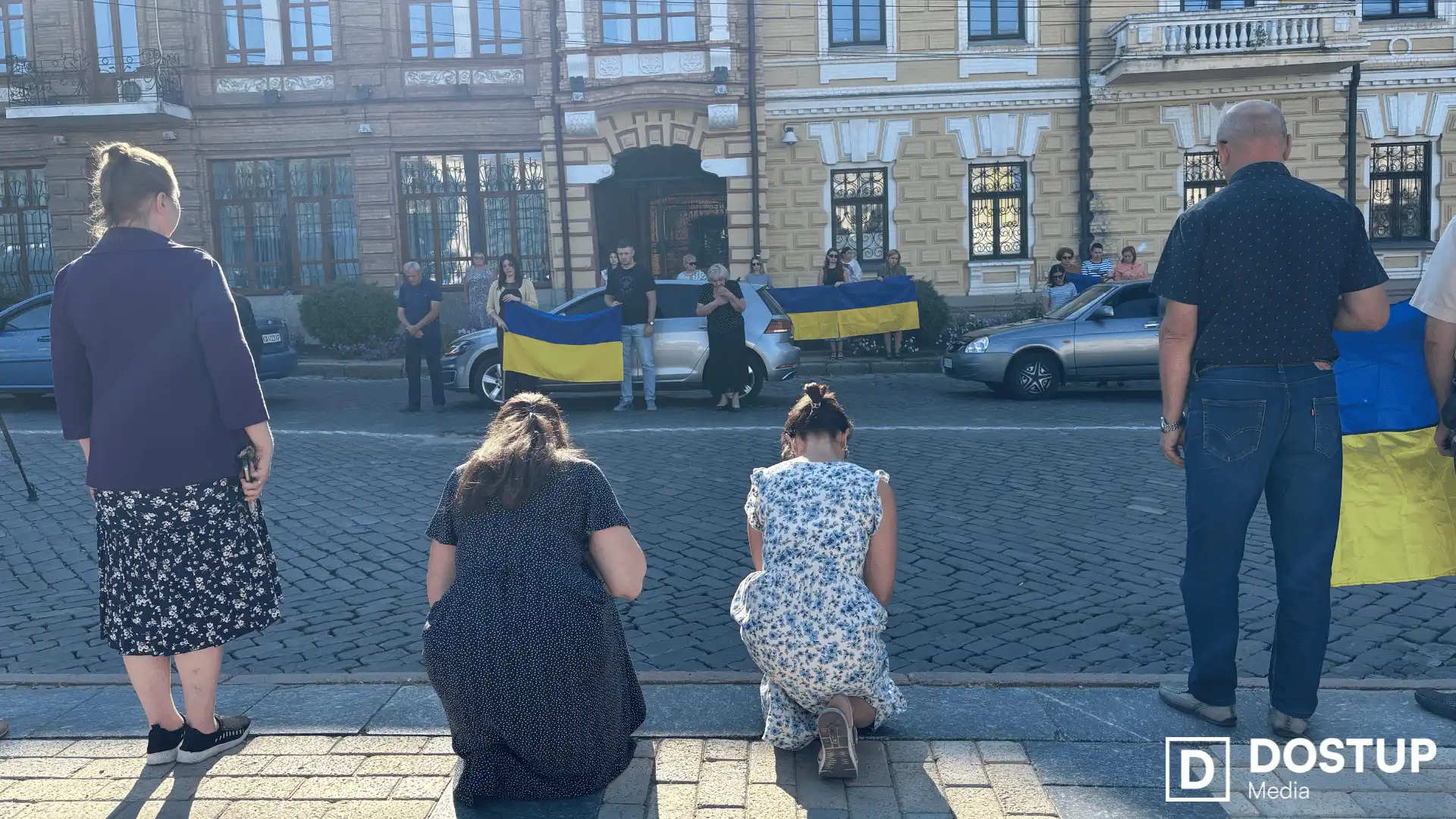 Прощання з воїнами у центрі Кропивницького 25 серпня