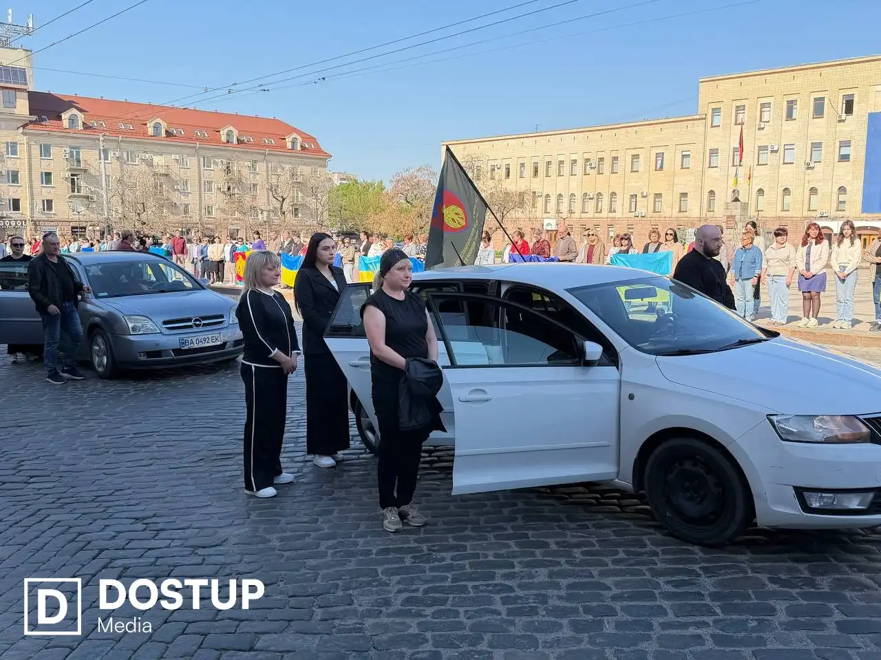 Прощання з військовими у центрі Кропивницького