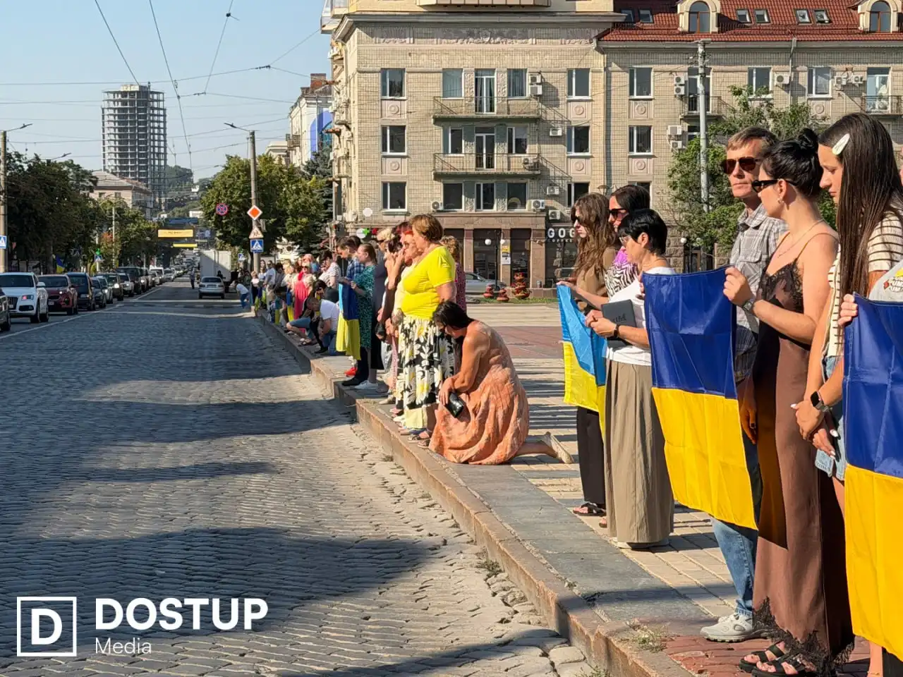 Прощання з військовими у центрі Кропивницького