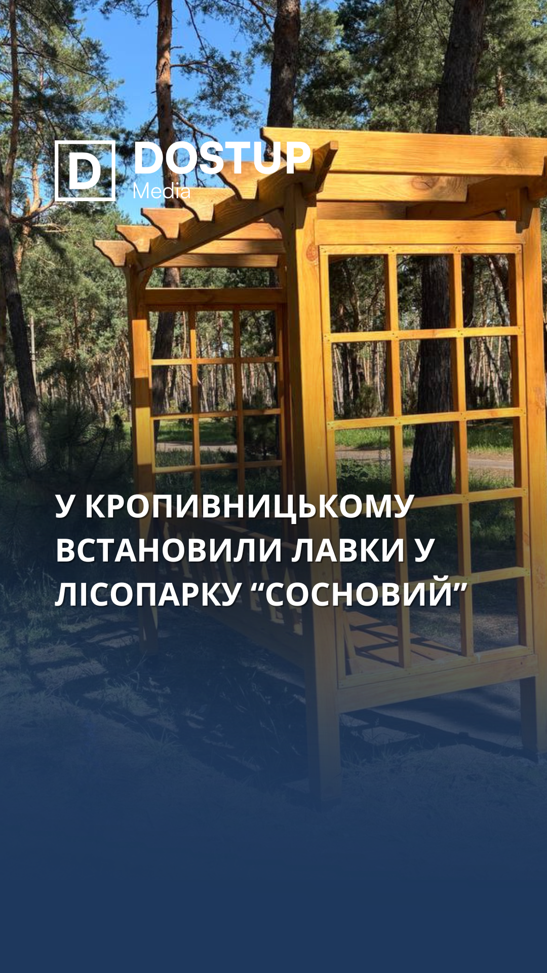У Кропивницькому встановили лавки у лісопарку "Сосновий"